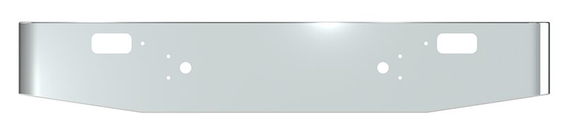 BUMPER FOR MACK SUPERLINER, CRUISELINER 1970-1990 16" TAPER ROLLED END CHROME WITH TOW HOLE