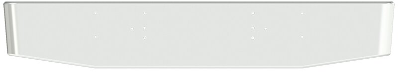 BUMPER FOR MACK R-600, R-700 1970-1990 16" TAPER ROLLED END CHROME WITH MOUNTING HOLES, GRILL GUARD HOLES