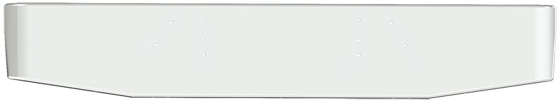 BUMPER FOR MACK WESTERN CONTRACTOR, RD688, RD690 1989-2001 16" TAPER ROLLED END CHROME WITH MOUNTING HOLES, GRILL GUARD HOLES