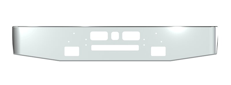 BUMPER FOR MACK WESTERN CONTRACTOR, RD688, RD690 1989-2001 16" TAPER ROLLED END CHROME