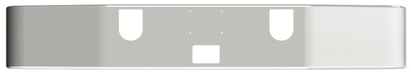 BUMPER FOR MACK CH SERIES SETBACK AXLE 1994-2004 12" TO 14" SETBACK AXLE CHROME AND LICENSE PLATE HOLES