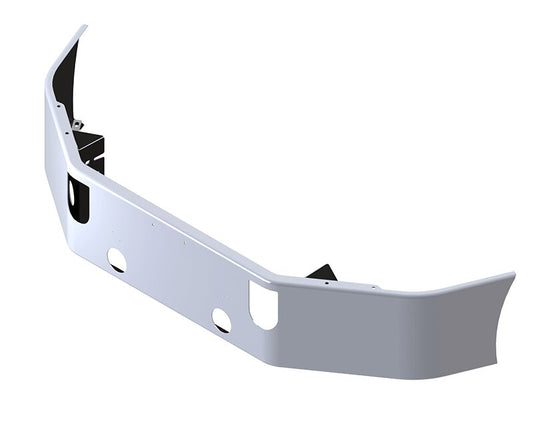 BUMPER FOR MACK CXP, CXN SERIES SETBACK AXLE 2005-2022 16" SETBACK AXLE CHROME WITH TOW HOLE & ROUND FOG LIGHT HOLES