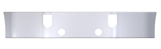 BUMPER FOR MACK CXP, CXN SERIES SETBACK AXLE 2005-2022 16" SETBACK AXLE CHROME WITH TOW HOLE & ROUND FOG LIGHT HOLES