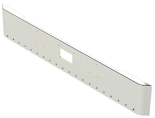 BUMPER FOR PETERBILT 379, 378, 357 1987-2007 16" SQUARE HAND FORM CHROME WITH TOW HOLE, LIGHT HOLES