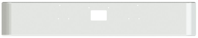 BUMPER FOR PETERBILT 379, 378, 357 1987-2007 16" SQUARE HAND FORM STAINLESS STEEL WITH TOW HOLE