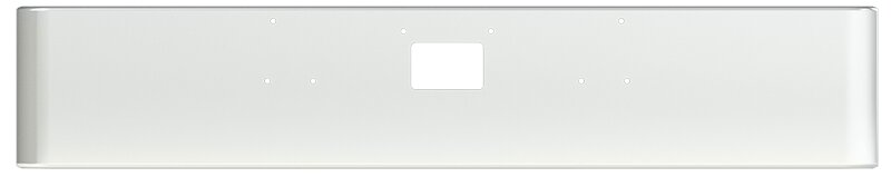 BUMPER FOR PETERBILT 379, 378, 357 1987-2007 18" SQUARE ROLLED END STAINLESS STEEL WITH TOW HOLE