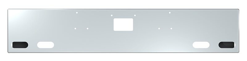 BUMPER FOR PETERBILT 379, 378, 357 1987-2007 18" BOXED END CHROME WITH TOW HOLE AND 4 OVAL HOLES