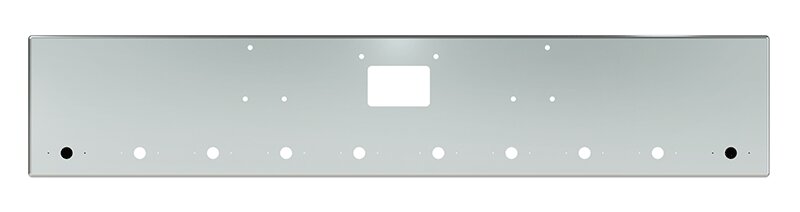 BUMPER FOR PETERBILT 379, 378, 357 1987-2007 18" BOXED END CHROME WITH TOW HOLE, LIGHT HOLES