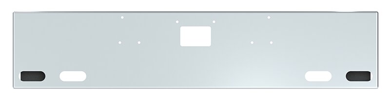 BUMPER FOR PETERBILT 379, 378, 357 1987-2007 20" BOXED END CHROME WITH TOW HOLE AND 4 OVAL HOLES