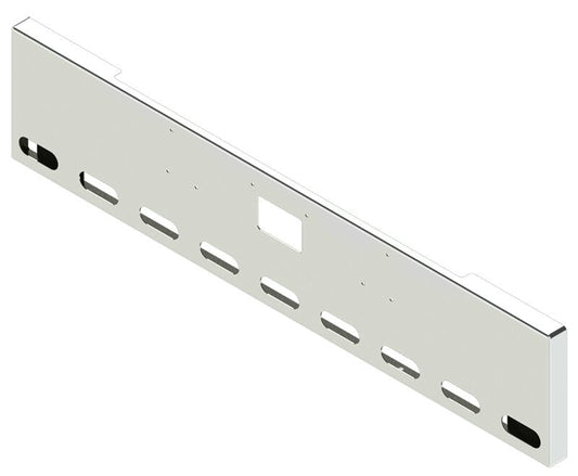 BUMPER FOR PETERBILT 379, 378, 357 1987-2007 20" BOXED END CHROME WITH TOW HOLE AND 9 OVAL HOLES