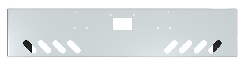 BUMPER FOR PETERBILT 379, 378, 357 1987-2007 20" BOXED END CHROME WITH TOW HOLE, LIGHT HOLES