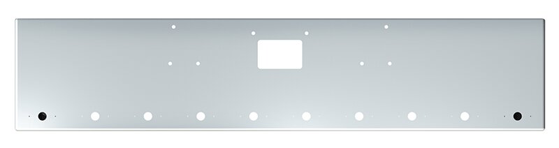 BUMPER FOR PETERBILT 379, 378, 357 1987-2007 20" BOXED END CHROME WITH TOW HOLE, LIGHT HOLES