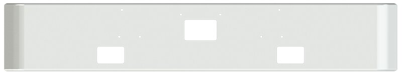 BUMPER FOR PETERBILT 379, 378, 357 1987-2007 16" SQUARE HAND FORM CHROME
