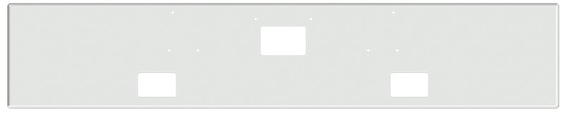 BUMPER FOR PETERBILT 379, 378, 357 1987-2007 18" BOXED END CHROME AND LICENSE PLATE HOLES