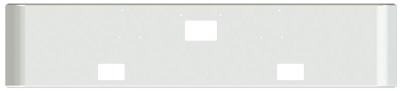 BUMPER FOR PETERBILT 379, 378, 357 1987-2007 20" SQUARE ROLLED END CHROME