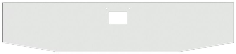 BUMPER FOR PETERBILT 379, 378, 357 1987-2007 WITH 379 STYLE LICENCE PLATE HANGER BOLTS & TOW HOLE & NO MOUNTING HOLES AND WITH UNIVERSAL BRACKETS THAT FIT CB, CQ, FD, FE ,HA, HC, GO