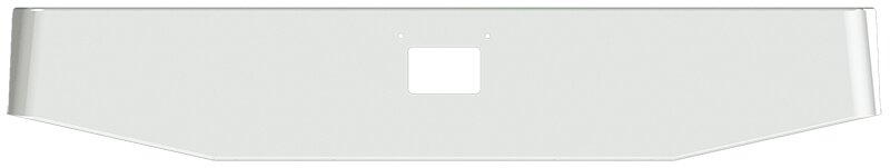 BUMPER FOR PETERBILT 379, 378, 357 1987-2007 16" TAPER HAND FORM CHROME WITH 379 STYLE LICENCE PLATE HANGER BOLTS & TOW HOLE & NO MOUNTING HOLES AND WITH UNIVERSAL BRACKETS THAT FIT CB, CQ, FD, FE ,HA, HC, GO