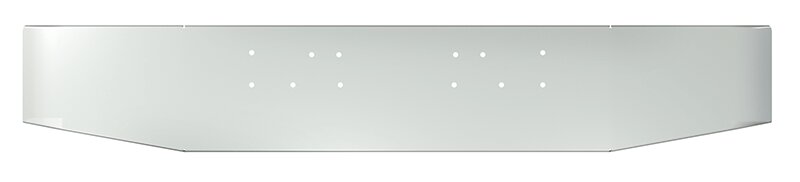 BUMPER FOR PETERBILT 375 CONVENTIONAL 1987-1994 16" TAPER ROLLED END CHROME WITH MOUNTING HOLES ONLY