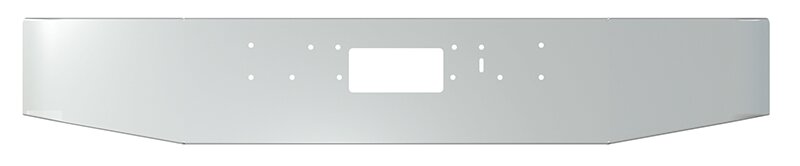 BUMPER FOR PETERBILT 375 CONVENTIONAL 1987-1994 16" TAPER ROLLED END CHROME WITH TOW HOLE