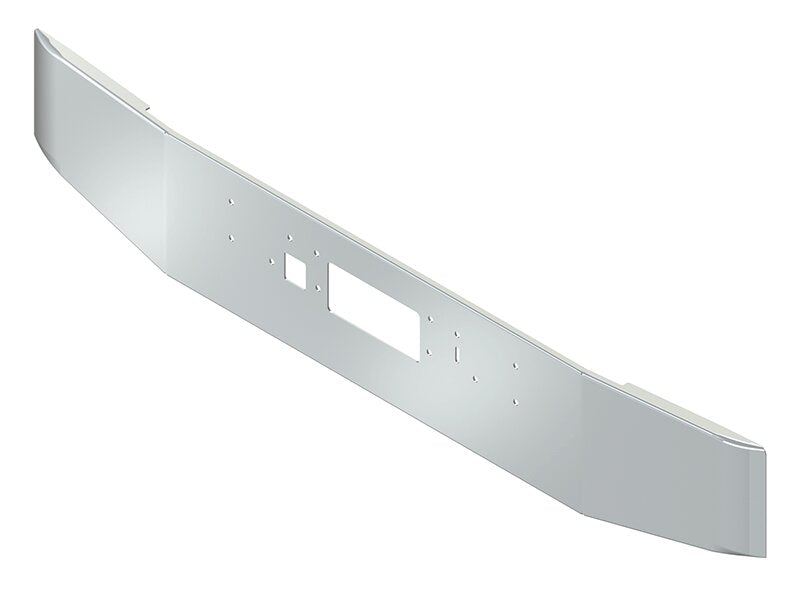 BUMPER FOR PETERBILT 375 CONVENTIONAL 1987-1994 16" TAPER ROLLED END CHROME WITH TOW HOLE & VENT HOLES