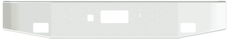 BUMPER FOR PETERBILT 375 CONVENTIONAL 1987-1994 16" TAPER ROLLED END CHROME