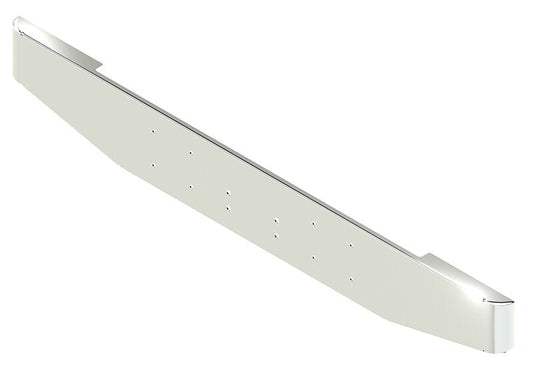 BUMPER FOR PETERBILT LOGGER 1973-1986 12" TAPER HAND FORM CHROME WITH EXTERIOR BOLT ON HITCH HOLES