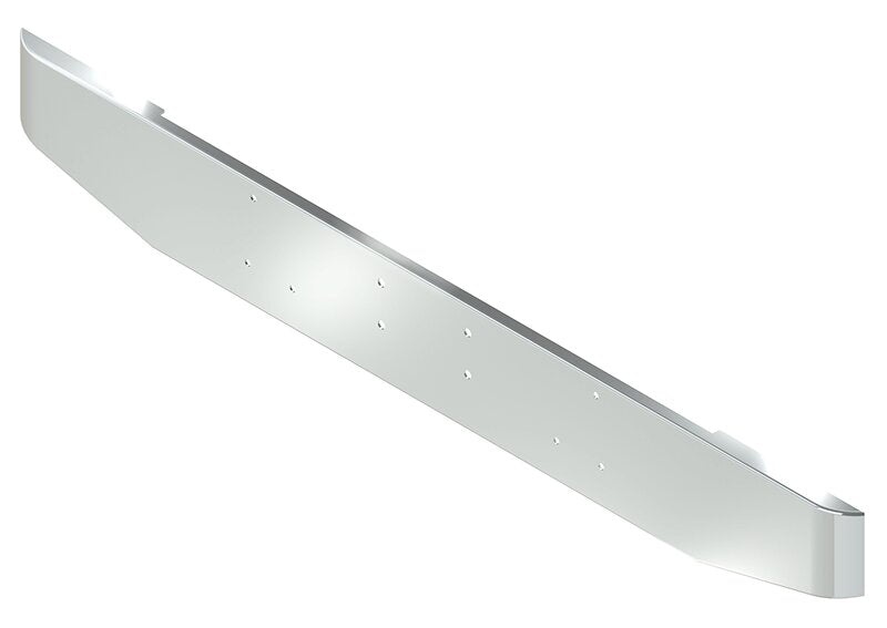 BUMPER FOR PETERBILT LOGGER 1987-2007 12" TAPER ROLLED END CHROME WITH EXTERIOR BOLT ON HITCH HOLES