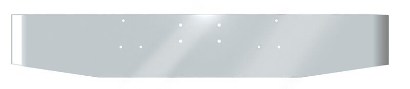 BUMPER FOR PETERBILT LOGGER 1987-2007 16" TAPER ROLLED END CHROME WITH EXTERIOR BOLT ON HITCH HOLES
