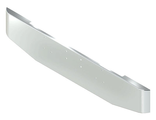 BUMPER FOR PETERBILT LOGGER 1987-2007 18" TAPER HAND FORM CHROME WITH EXTERIOR BOLT ON HITCH HOLES
