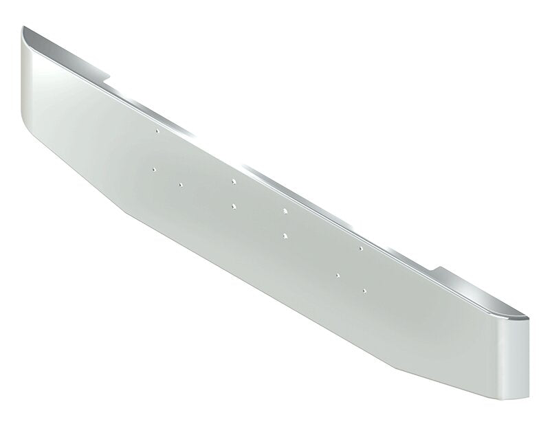 BUMPER FOR PETERBILT LOGGER 1987-2007 18" TAPER HAND FORM CHROME WITH EXTERIOR BOLT ON HITCH HOLES
