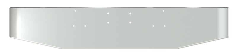 BUMPER FOR PETERBILT LOGGER 1987-2007 18" TAPER HAND FORM CHROME WITH EXTERIOR BOLT ON HITCH HOLES