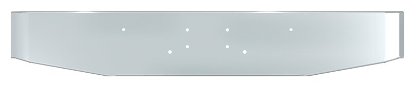 BUMPER FOR PETERBILT 388 HIGH CLEARANCE 2007-2022 16" TAPER ROLLED END CHROME WITH EXTERIOR BOLT ON HITCH HOLES