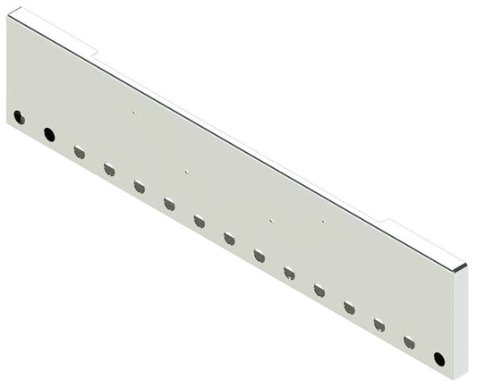 Bumper For KENWORTH, KW, W990, 2018-2026, 20", BOXED END, CHROME, MOUNTING HOLES, LIGHT HOLES, 10ga