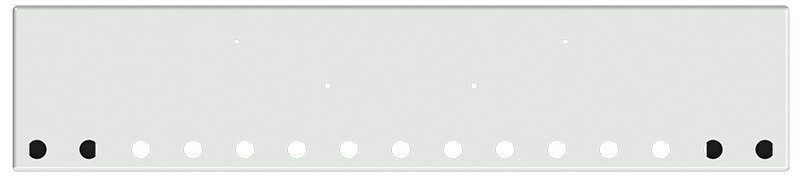 Bumper For KENWORTH, KW, W990, 2018-2026, 20", BOXED END, CHROME, MOUNTING HOLES, LIGHT HOLES, 10ga