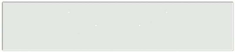 Bumper For KENWORTH, KW, W990, 2018-2026, 20", BOXED END, CHROME, MOUNTING HOLES ONLY, 10ga
