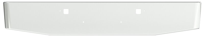 Bumper For KENWORTH, KW, W990, 2018-2026, 16" to 14", TAPER ROLLED END, CHROME, TOW HOLES, 10ga