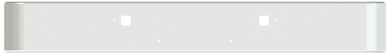 BUMPER FOR PETERBILT 365, 367, 388, 389, 567 2007-2022 12" SQUARE HAND FORM CHROME WITH TOW HOLE