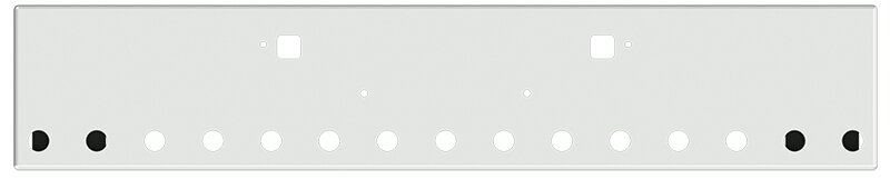 BUMPER FOR PETERBILT 365, 367, 388, 389, 567 2007-2022 18" BOXED END CHROME WITH TOW HOLE AND 15 HOLES FOR 2" LIGHTS