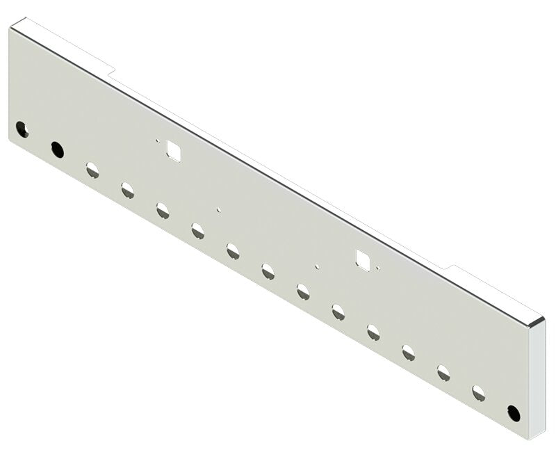 Bumper For KENWORTH, KW, W990, 2018-2026, 18", BOXED END, CHROME, TOW HOLES, LIGHT HOLES, 7ga