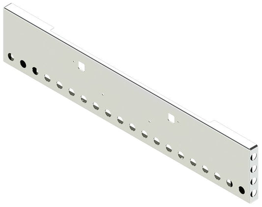 Bumper For KENWORTH, KW, W990, 2018-2026, 18", BOXED END, CHROME, TOW HOLES, LIGHT HOLES, 7ga