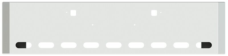 BUMPER FOR PETERBILT 365, 367, 388, 389, 567 2007-2022 22" ROADRUNNER MITRE END CHROME WITH TOW HOLE AND 9 OVAL HOLES