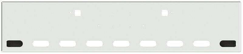 BUMPER FOR PETERBILT 365, 367, 388, 389, 567 2007-2022 20" BOXED END CHROME WITH TOW HOLE AND 9 OVAL HOLES, LICENSE PLATE HOLES