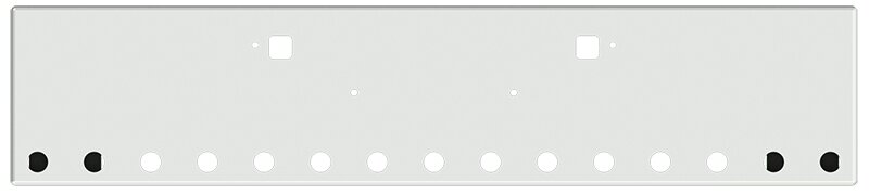 Bumper For KENWORTH, KW, W990, 2018-2026, 20", BOXED END, CHROME, TOW HOLES, LIGHT HOLES, 10ga
