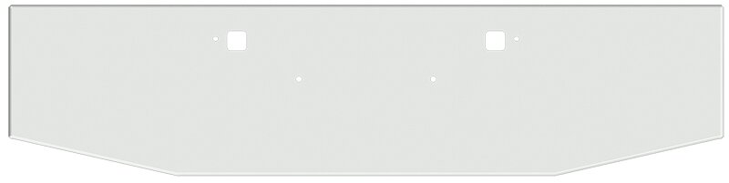 Bumper For KENWORTH, KW, W990, 2018-2026, 22", BOXED END TAPER, CHROME, TOW HOLES, 10ga