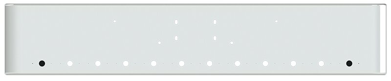 BUMPER FOR PETERBILT 365, 367, 388, 389, 567 2007-2022 18" SQUARE ROLLED END CHROME WITH EXTERIOR BOLT ON HITCH HOLES, LIGHT HOLES