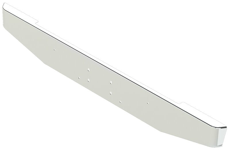 BUMPER FOR PETERBILT 365, 367, 388, 389, 567 2007-2022 12" TAPER HAND FORM CHROME WITH EXTERIOR BOLT ON HITCH HOLES