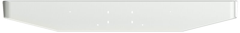 BUMPER FOR PETERBILT 365, 367, 388, 389, 567 2007-2022 12" TAPER HAND FORM CHROME WITH EXTERIOR BOLT ON HITCH HOLES