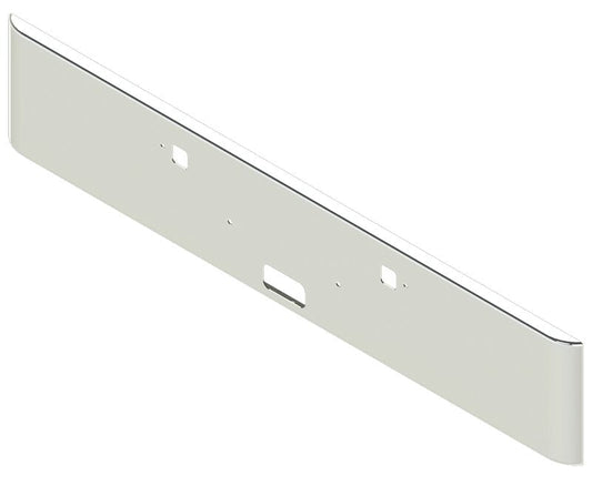 Bumper For KENWORTH, KW, W990, 2018-2026, 18", SQUARE ROLLED END, CHROME, TOW HOLES, STEP HOLES, 7ga