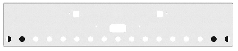 Bumper For KENWORTH, KW, W990, 2018-2026, 18", BOXED END, CHROME, TOW HOLES, STEP HOLES, LIGHT HOLES, 7ga