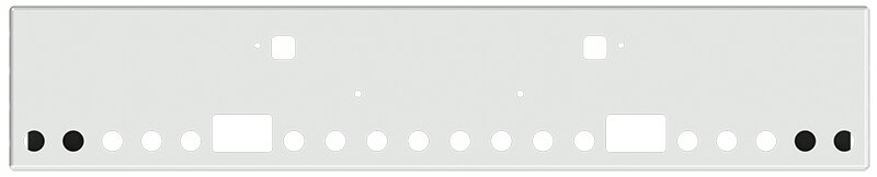 Bumper For KENWORTH, KW, W990, 2018-2026, 18", BOXED END, CHROME, FOG HOLES, TOW HOLES, LIGHT HOLES, 7ga